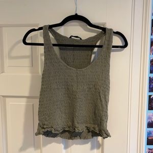AE smocked racer back tank